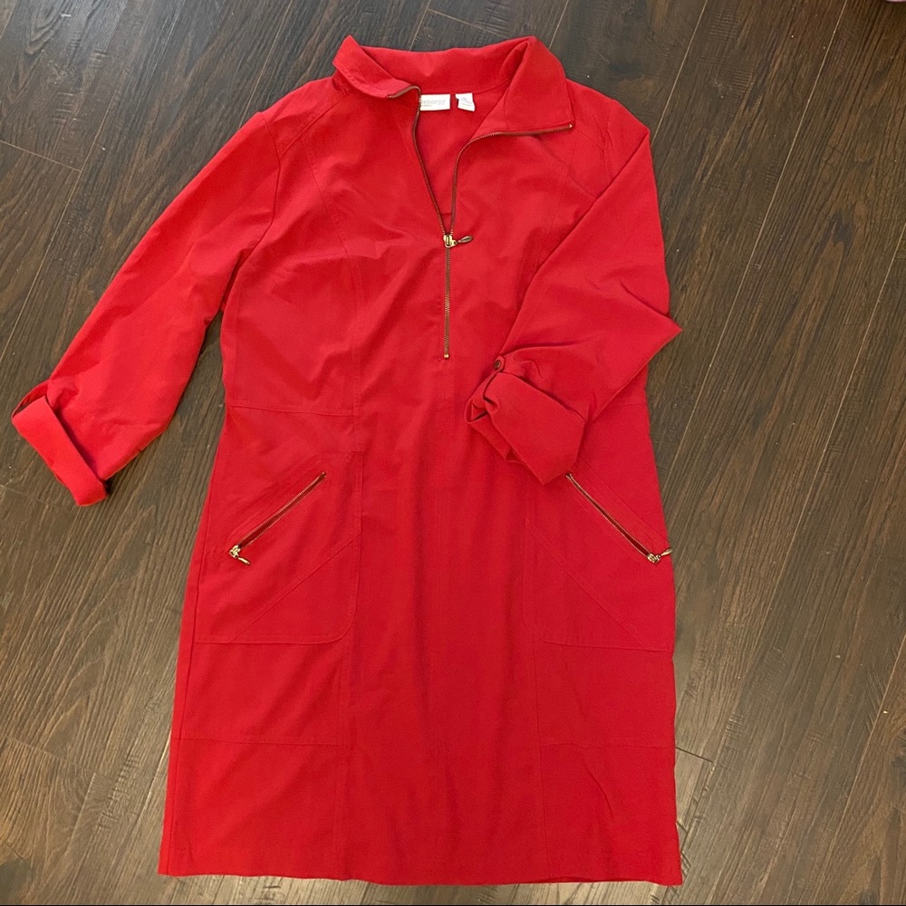 🌿 Zenergy by Chicos Red Dress